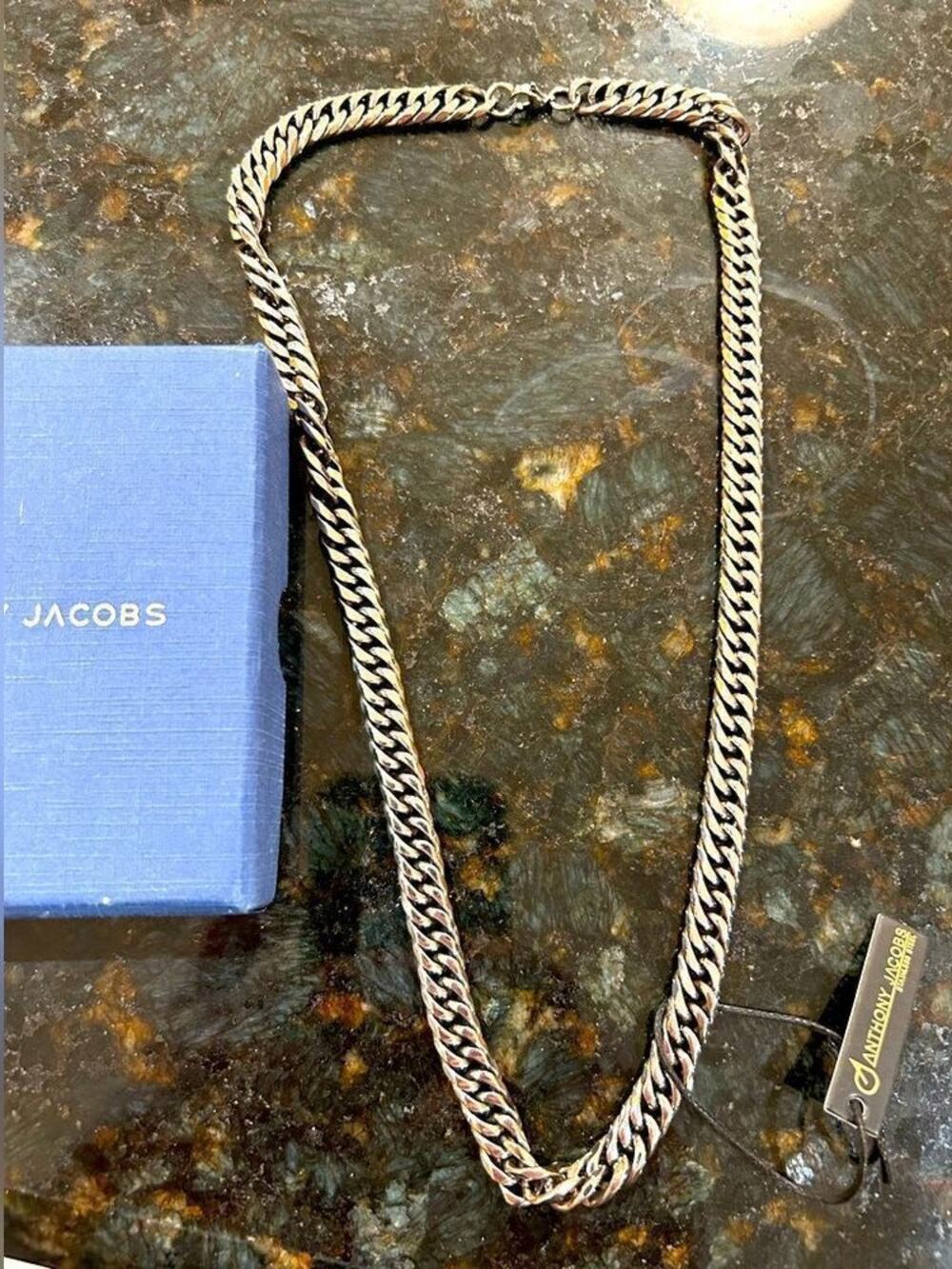 Unisex Anthony Jacobs stainless steel necklace
